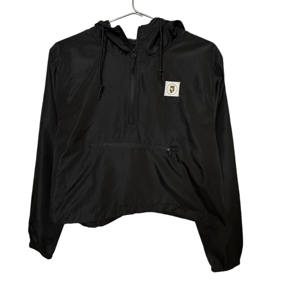 Lake Tahoe Black Pullover Hoodie Nylon Windbreaker Jacket Women’s S MINTY